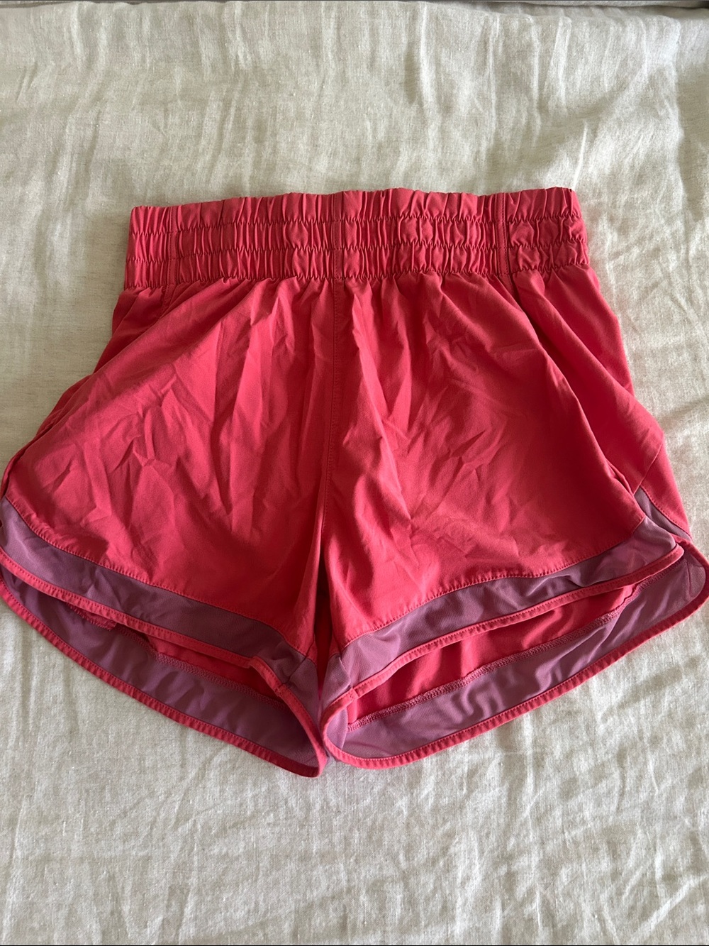 Athleta Coral Pink Running Shorts Sz Small